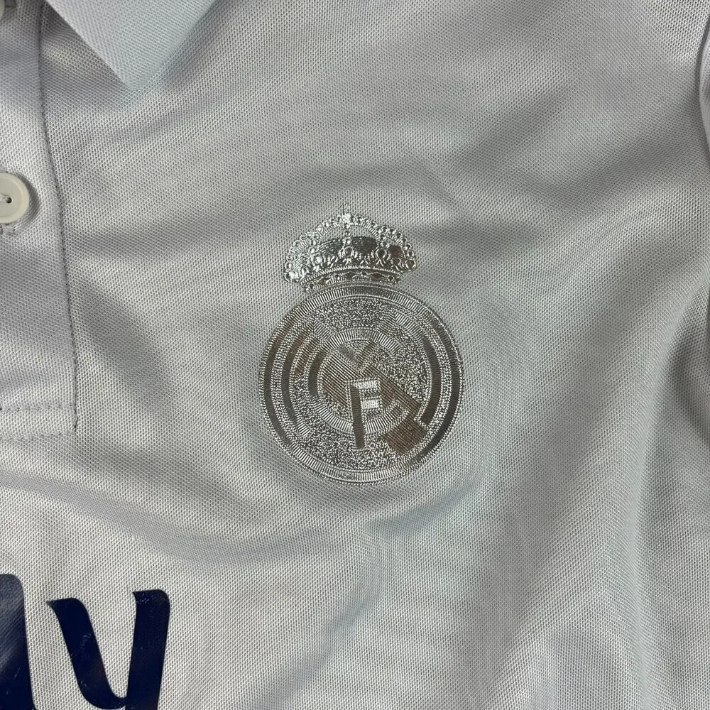 Adidas Real Madrid 2016 Fly Emirates Jersey Polo Climacool Long Sleeve S